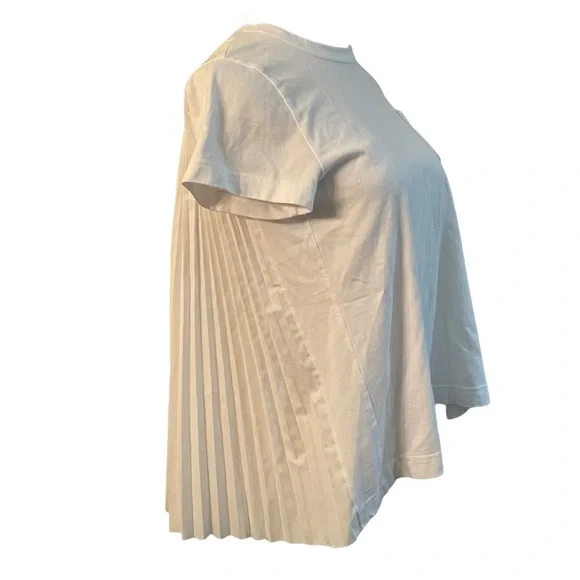 SACAI Hybrid Contrast NWOT Pleated Back T-Shirt Size Japanese 3 US M-L